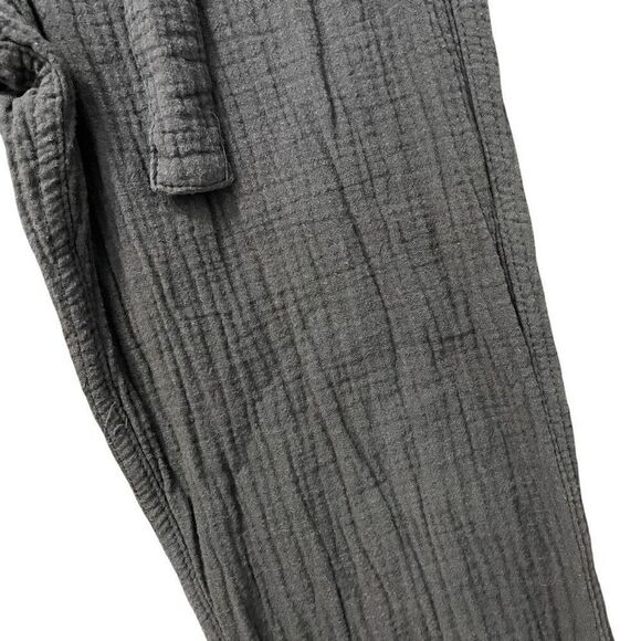 Cat & Jack Girls Gray Cotton Gauze Jogger Pants Size 6/6X Belted Pull-On Casual - Picture 7 of 13